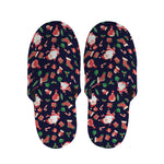 Cute Merry Christmas Pattern Print Slippers