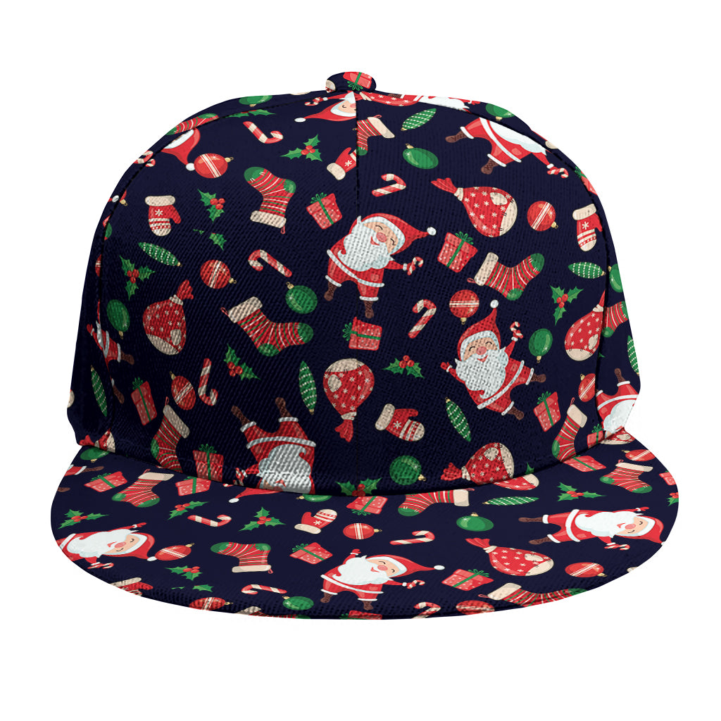 Cute Merry Christmas Pattern Print Snapback Cap