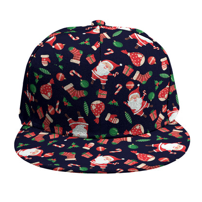Cute Merry Christmas Pattern Print Snapback Cap