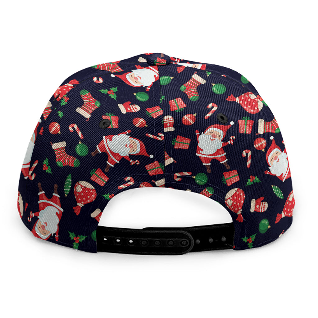 Cute Merry Christmas Pattern Print Snapback Cap