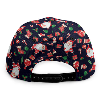 Cute Merry Christmas Pattern Print Snapback Cap