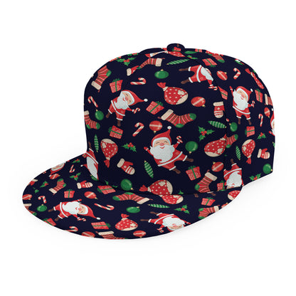 Cute Merry Christmas Pattern Print Snapback Cap
