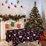Cute Merry Christmas Pattern Print Tablecloth
