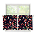 Cute Merry Christmas Pattern Print Tier Curtains