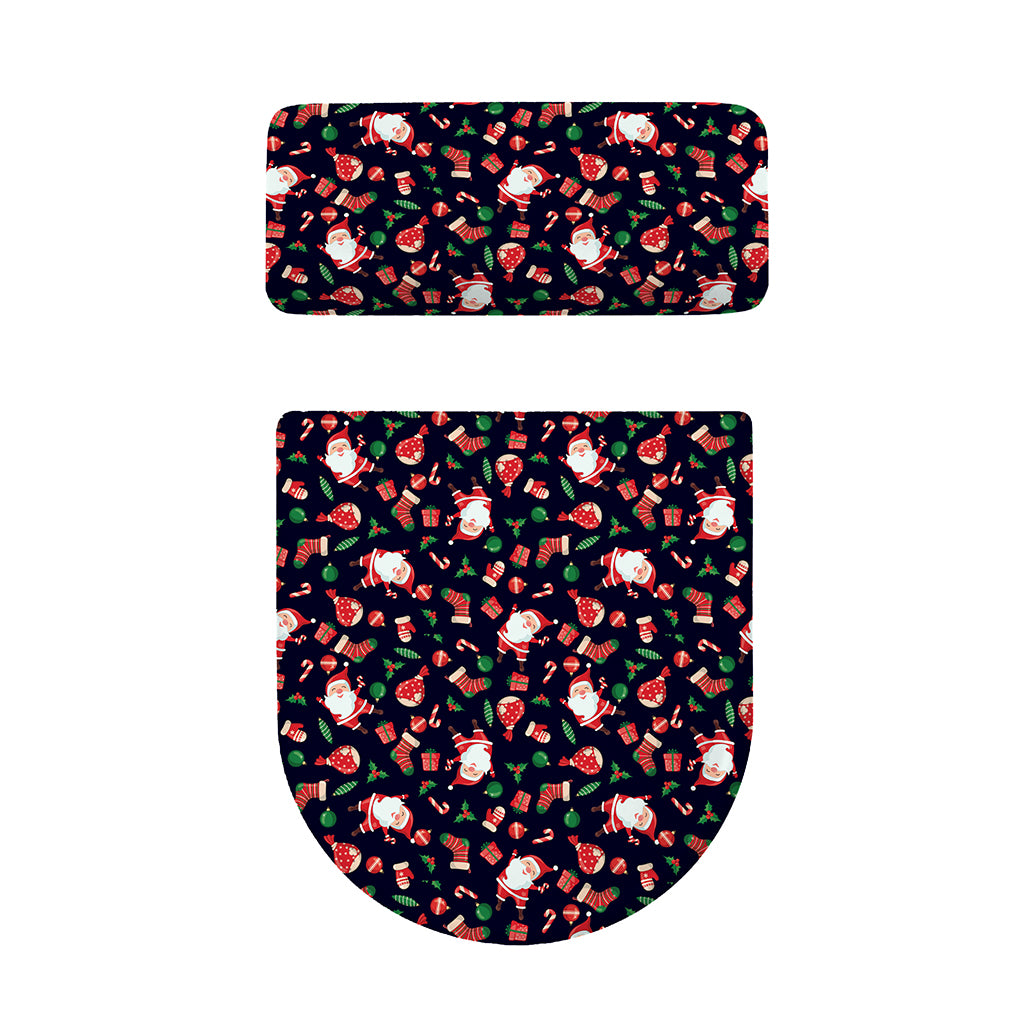 Cute Merry Christmas Pattern Print Toilet Lid And Tank Cover Set