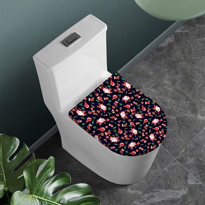Cute Merry Christmas Pattern Print Toilet Lid Cover