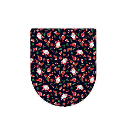 Cute Merry Christmas Pattern Print Toilet Lid Cover