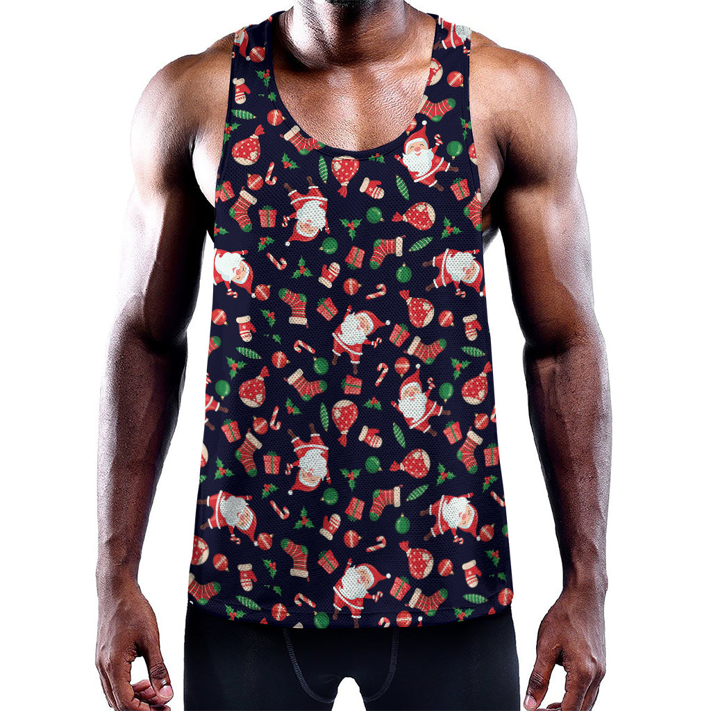 Cute Merry Christmas Pattern Print Training Tank Top