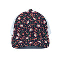 Cute Merry Christmas Pattern Print White Mesh Trucker Hat
