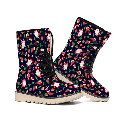 Cute Merry Christmas Pattern Print Winter Boots