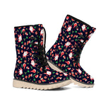 Cute Merry Christmas Pattern Print Winter Boots