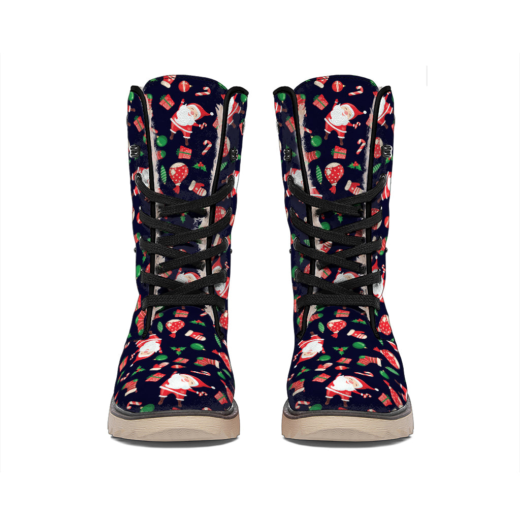 Cute Merry Christmas Pattern Print Winter Boots