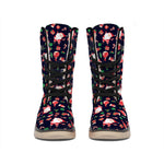 Cute Merry Christmas Pattern Print Winter Boots