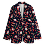 Cute Merry Christmas Pattern Print Women's Blazer