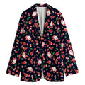 Cute Merry Christmas Pattern Print Women's Cotton Blazer