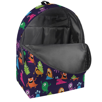 Cute Monster Pattern Print Backpack