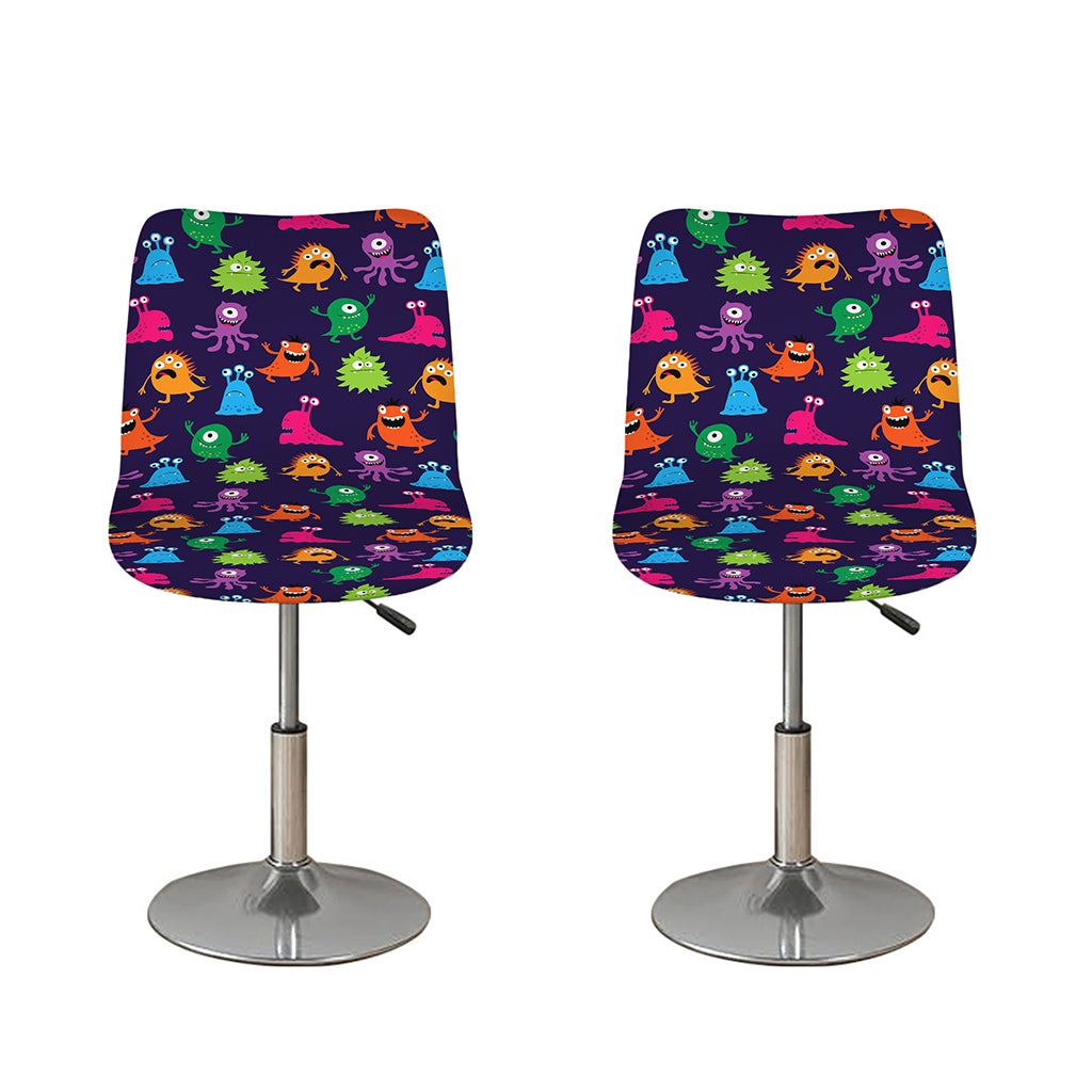 Cute Monster Pattern Print Bar Stool Covers