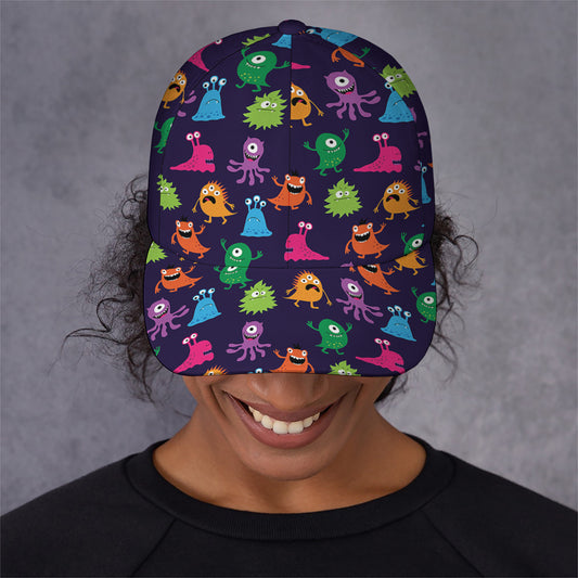 Cute Monster Pattern Print Baseball Cap