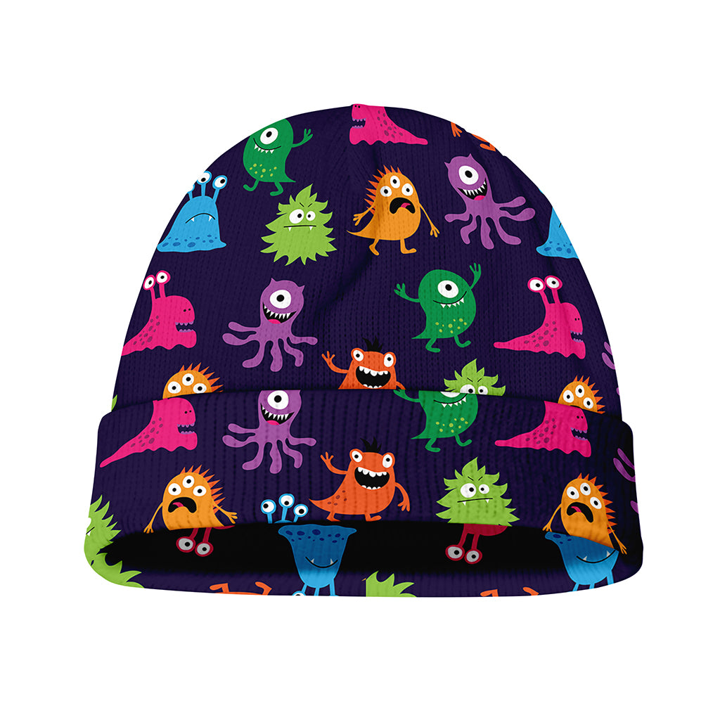 Cute Monster Pattern Print Beanie