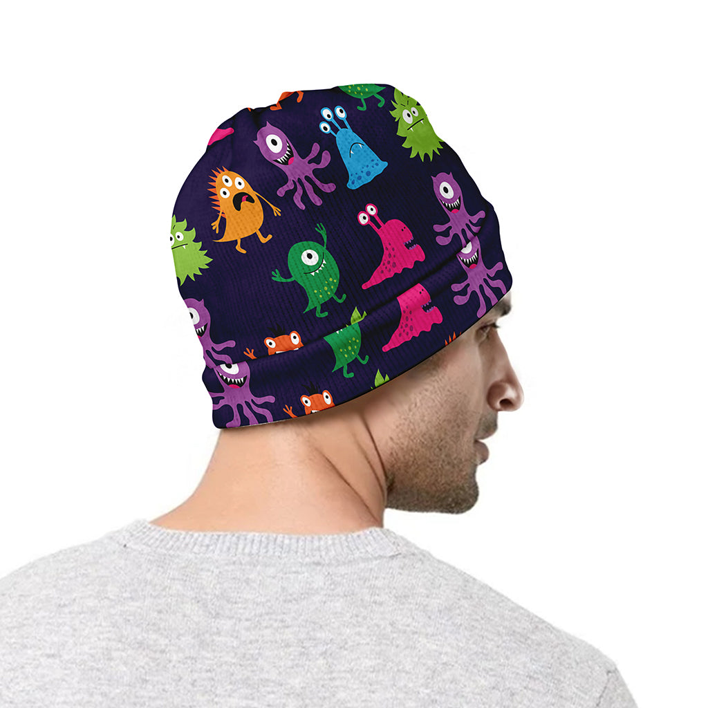 Cute Monster Pattern Print Beanie