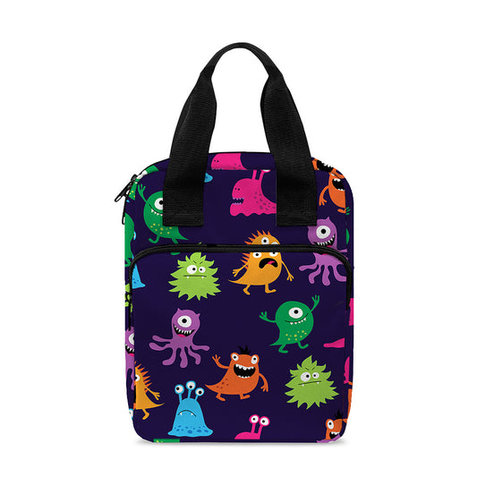 Cute Monster Pattern Print Bible Tote Bag