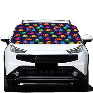 Cute Monster Pattern Print Car Windshield Snow Cover