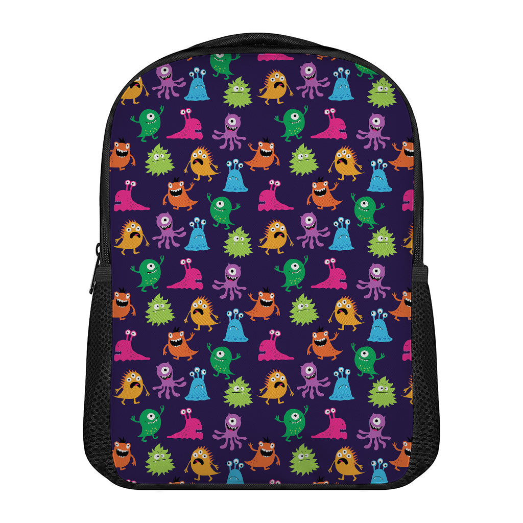 Cute Monster Pattern Print Casual Backpack