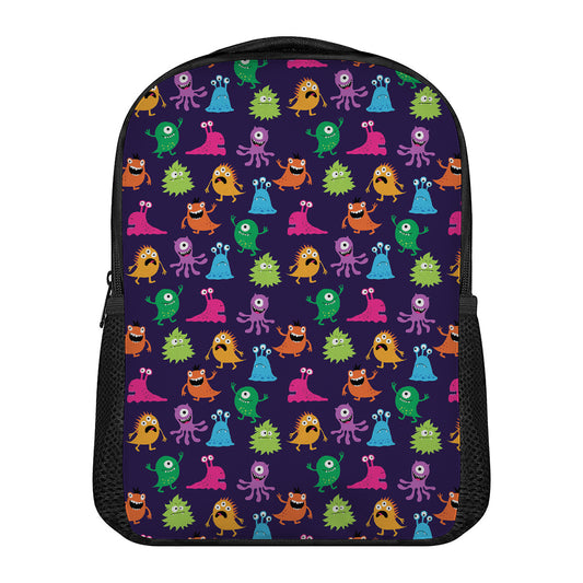 Cute Monster Pattern Print Casual Backpack