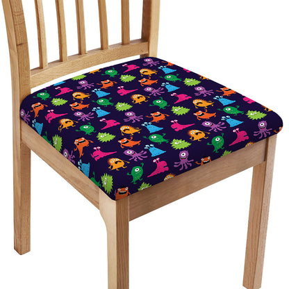 Cute Monster Pattern Print Chair Cushion Cover