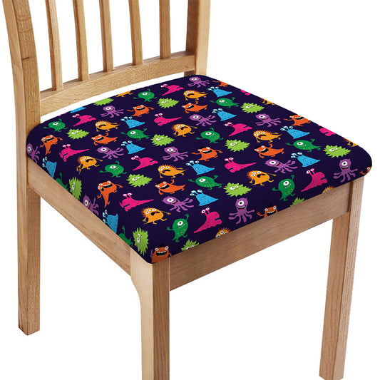 Cute Monster Pattern Print Chair Cushion Cover