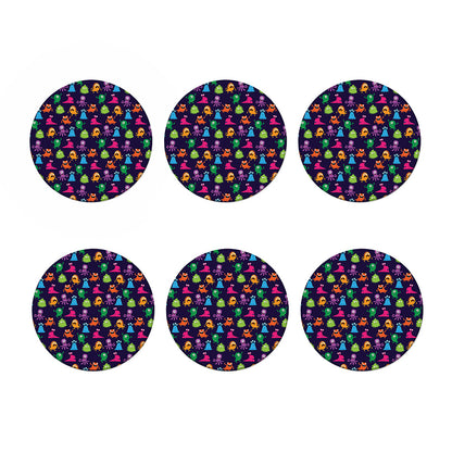 Cute Monster Pattern Print Coaster Set