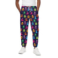 Cute Monster Pattern Print Cotton Sweatpants