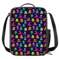 Cute Monster Pattern Print Crossbody Lunch Bag