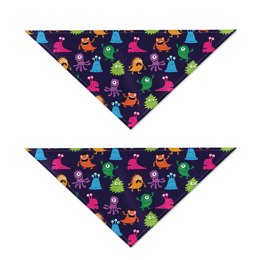 Cute Monster Pattern Print Dog Bandana
