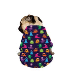 Cute Monster Pattern Print Dog Zip Up Jacket