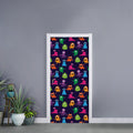 Cute Monster Pattern Print Door Sticker