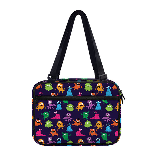 Cute Monster Pattern Print Double Strap Bible Bag