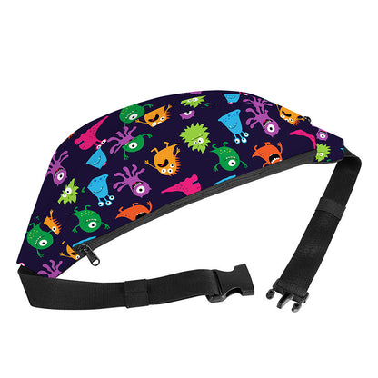 Cute Monster Pattern Print Fanny Pack