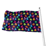 Cute Monster Pattern Print Flag