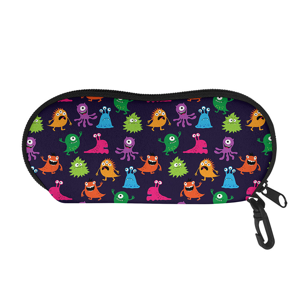 Cute Monster Pattern Print Glasses Case