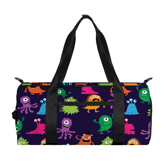 Cute Monster Pattern Print Gym Bag