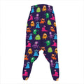 Cute Monster Pattern Print Hammer Pants