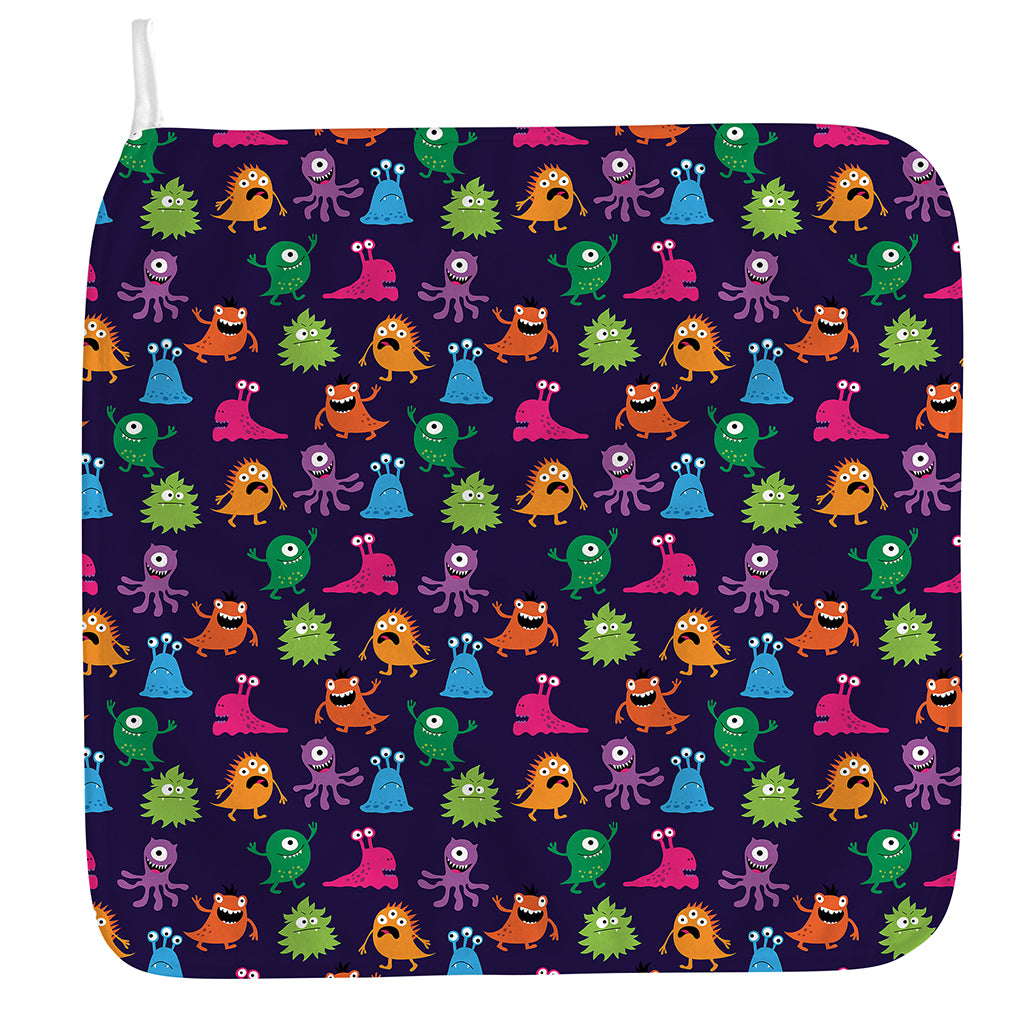 Cute Monster Pattern Print Hand Towel