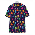 Cute Monster Pattern Print Hawaiian Shirt