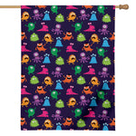 Cute Monster Pattern Print House Flag