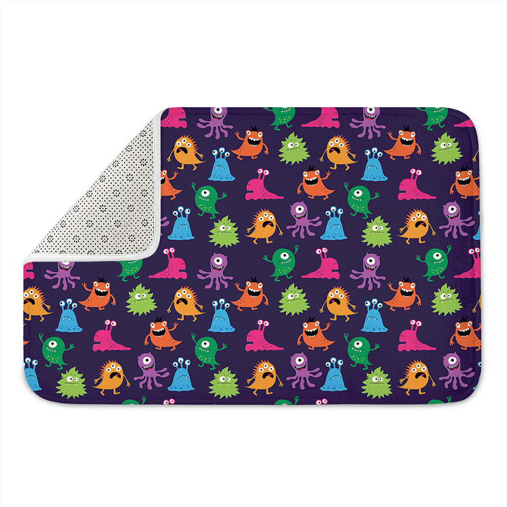 Cute Monster Pattern Print Indoor Door Mat
