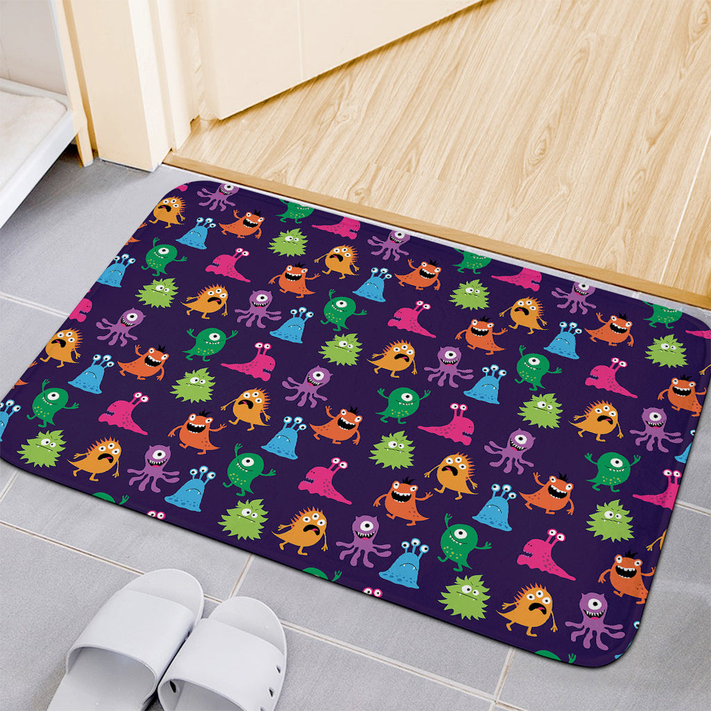 Cute Monster Pattern Print Indoor Door Mat