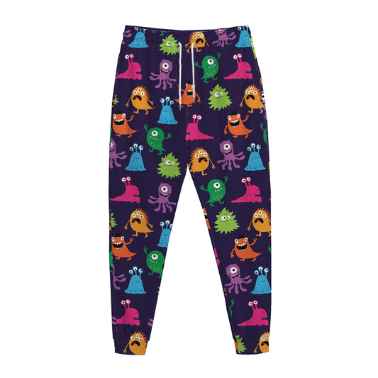 Cute Monster Pattern Print Jogger Pants