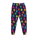 Cute Monster Pattern Print Jogger Pants