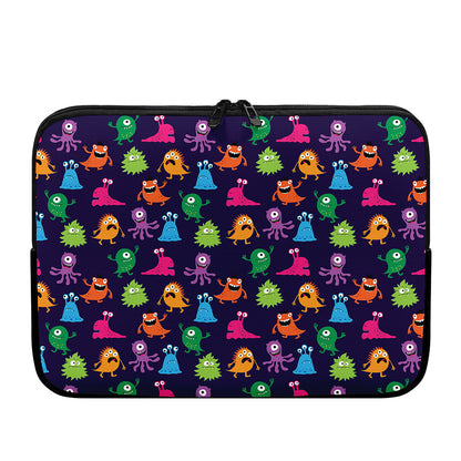Cute Monster Pattern Print Laptop Sleeve